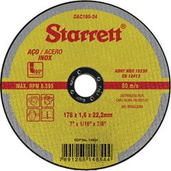 Disco De Corte Abrasivo 178x1,6x22,2mm 7 Pol