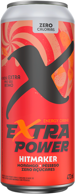 Energetico Extra Power Morango E Pessego Zero Acucar 473ml