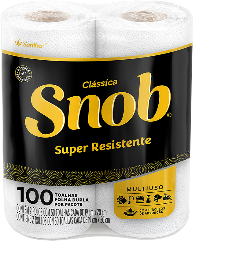 Papel Toalha Snob Branco 100fls 2un