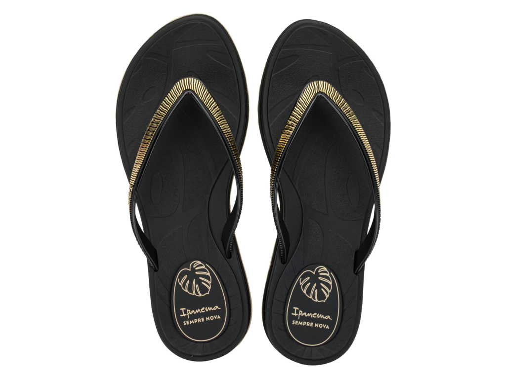 Sandalia Ipanema Shine Fem Adulto Preto/Bege