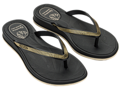 Sandalia Ipanema Shine Fem Adulto Preto/Bege