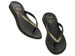 Sandalia Ipanema Shine Fem Adulto Preto/Bege