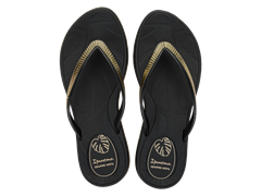 Sandalia Ipanema Shine Fem Adulto Preto/Bege