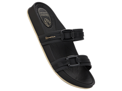 Sandalia Ipanema Shine Slide Fem Adulto Preto/Bege