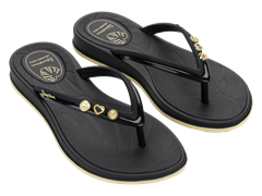 Sandalia Ipanema Shine Pin Fem Adulto Preto/Amarelo Manteiga