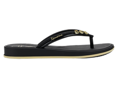 Sandalia Ipanema Shine Pin Fem Adulto Preto/Amarelo Manteiga