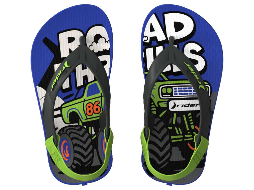 Sandalia Rider Street Masc Baby Azul/Preto/Verde