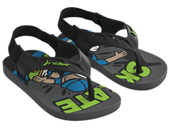 Sandalia Rider Street Masc Baby Grafite/Preto/Verde