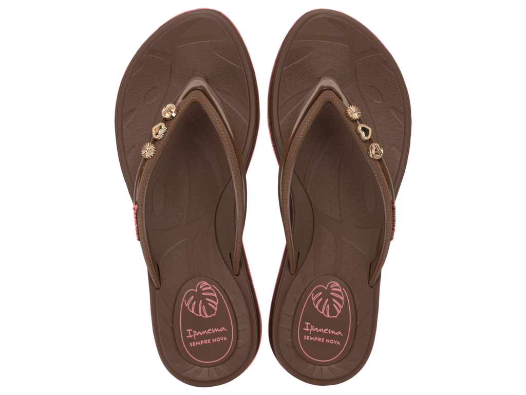 Sandalia Ipanema Shine Pin Fem Adulto Marrom/Rosa