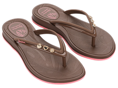 Sandalia Ipanema Shine Pin Fem Adulto Marrom/Rosa