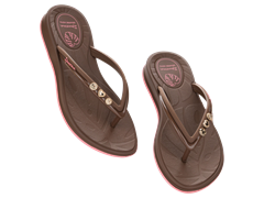 Sandalia Ipanema Shine Pin Fem Adulto Marrom/Rosa