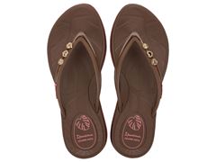 Sandalia Ipanema Shine Pin Fem Adulto Marrom/Rosa