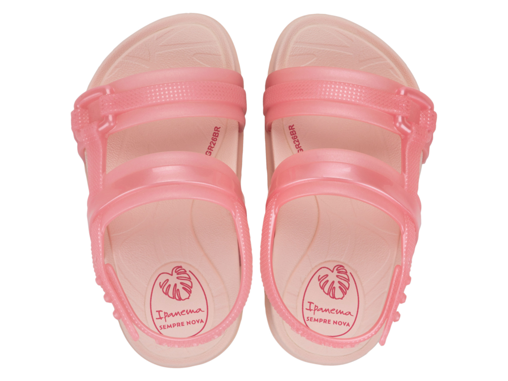 Sandalia Ipanema Shine Fem Baby Rosa Tule/Rosa Perolado
