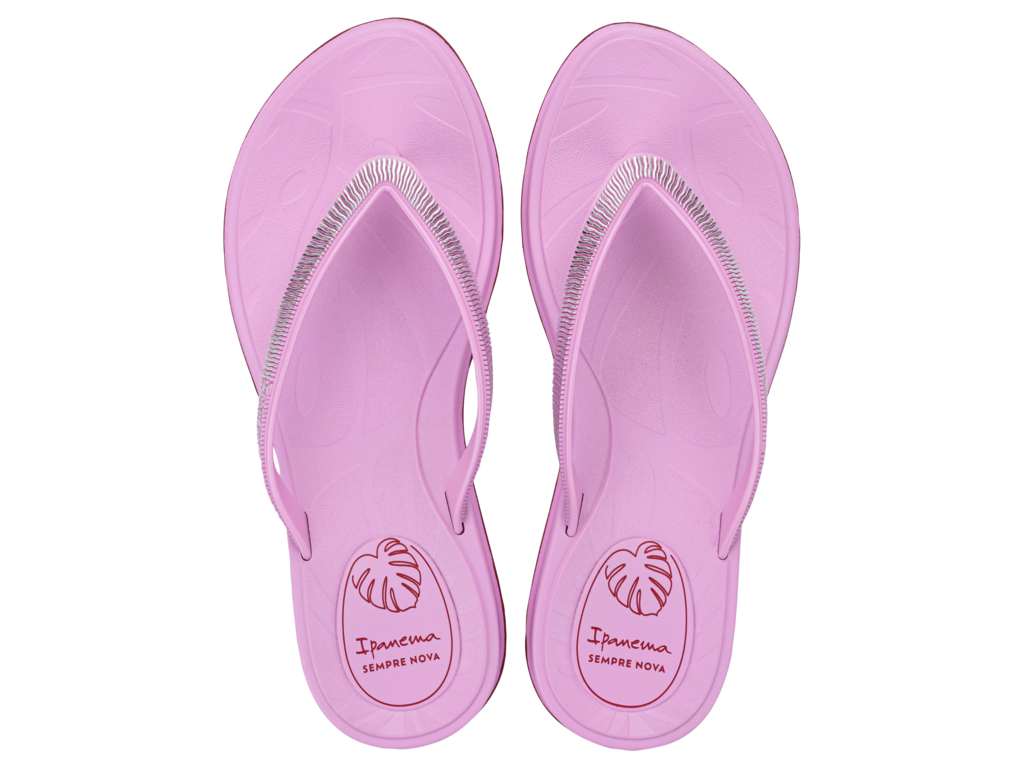 Sandalia Ipanema Shine Fem Adulto Rosa Boreal/Vermelho