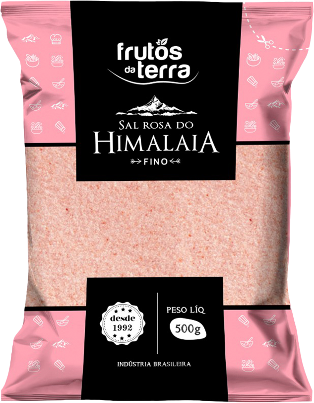 Sal Rosa Do Himalaia Frutos Da Terra Refinado 500g