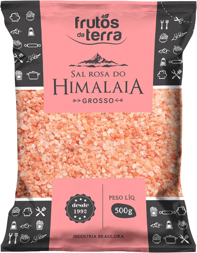 Sal Rosa Do Himalaia Frutos Da Terra Grosso 500g