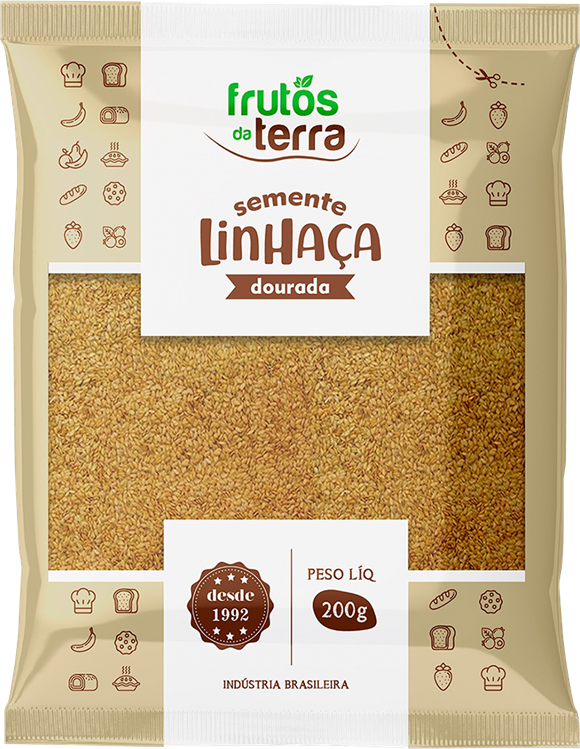Semente De Linhaca Dourada Frutos Da Terra 200g