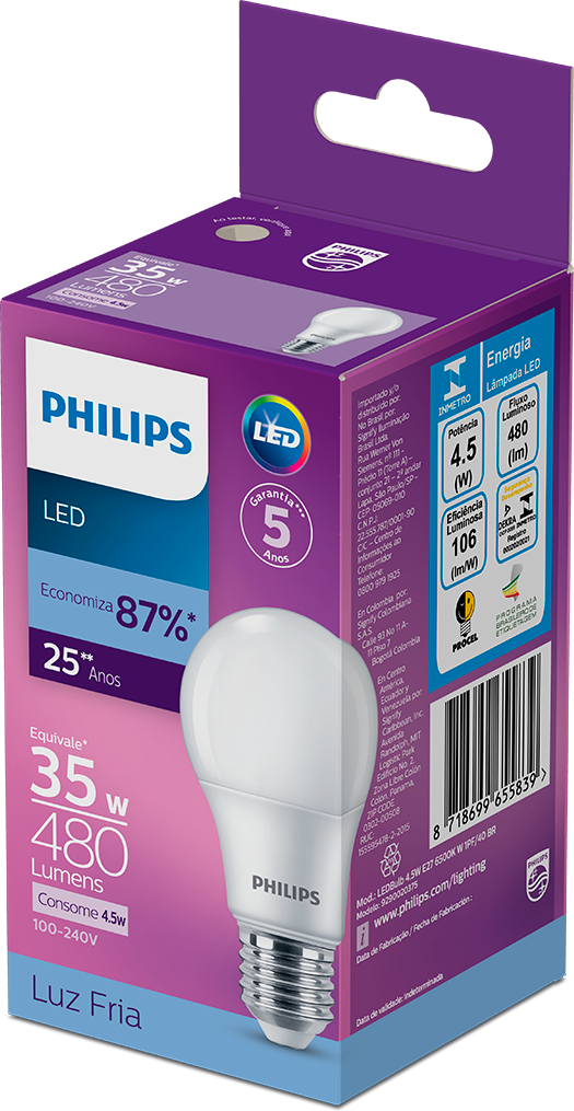 Lampada Philips Led 4.5w Bivolt