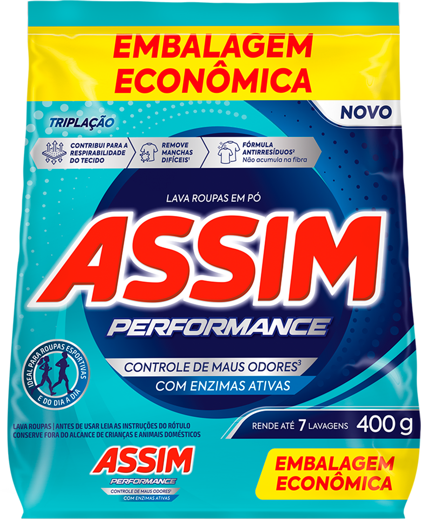 Sabao Em Po Assim Performance Sachet 400gr