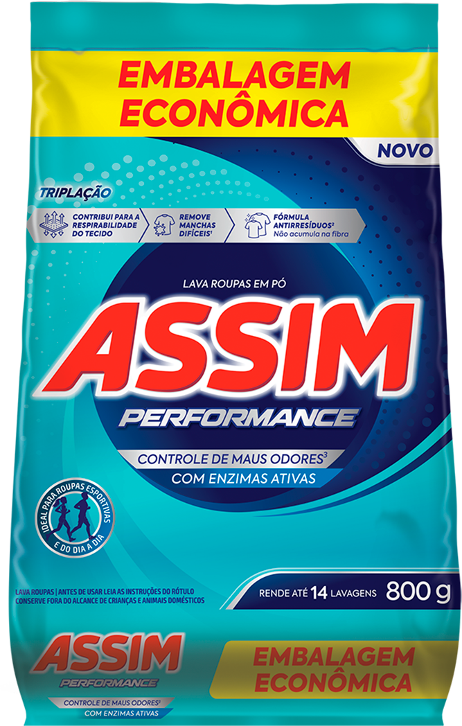 Sabao Em Po Assim Performance Sachet 800gr