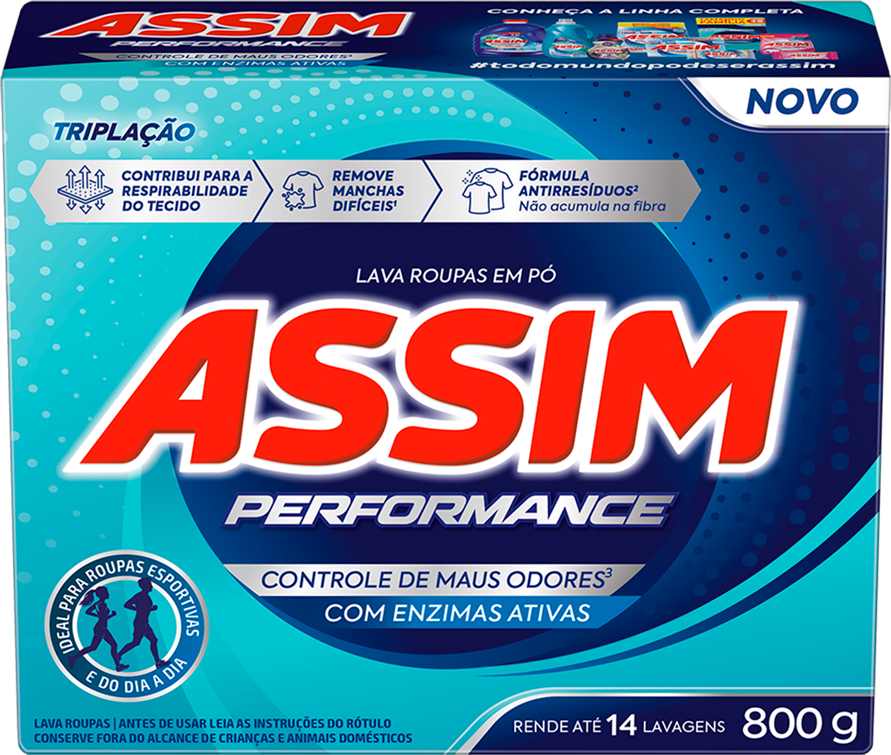 Sabao Em Po Assim Performance Caixa 800gr