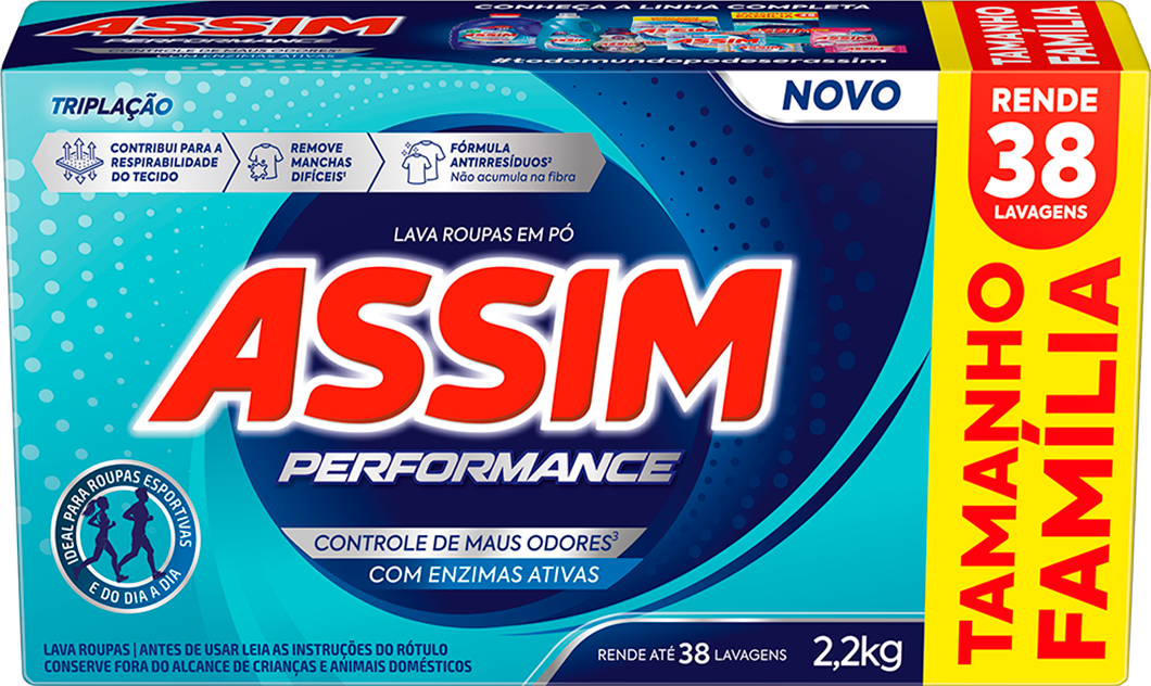 Sabao Em Po Assim Performance Caixa 2,2kg