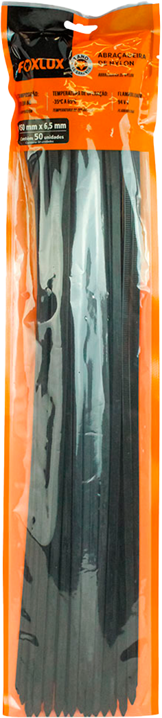 Abracadeira Foxlux Preta 450x6.5mm