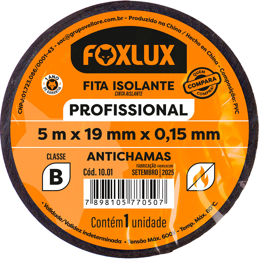 Fita Isolante Foxlux 19mmx5m
