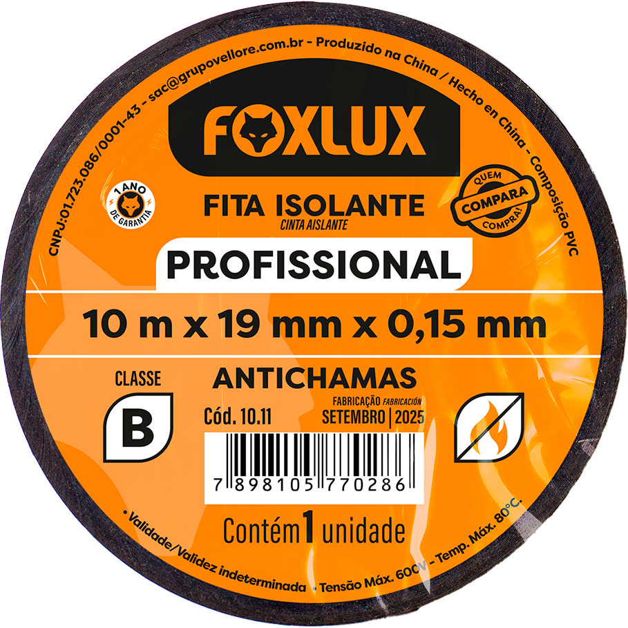 Fita Isolante Foxlux 19mmx10m