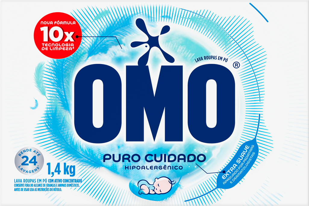 Sabao Em Po Omo Puro Cuidado Caixa 1,4kg