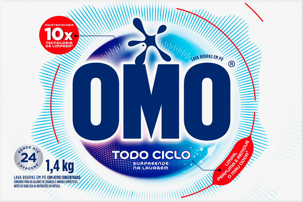 Sabao Em Po Omo Todo Ciclo Caixa 1,4kg