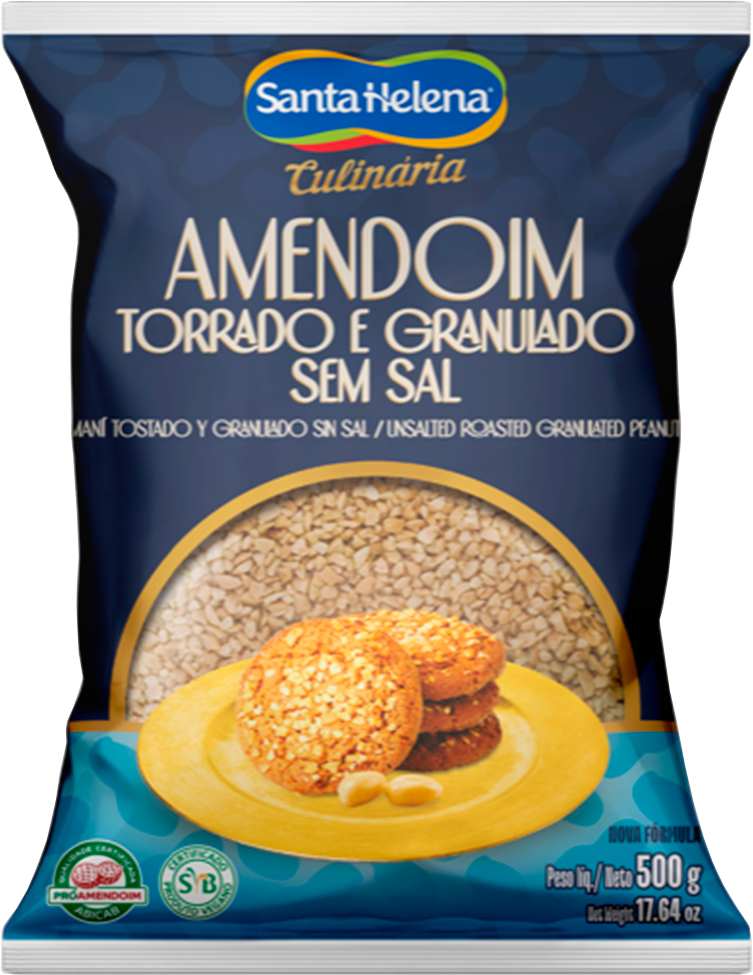 Amendoim Granulado Santa Helena Sem Sal 500g