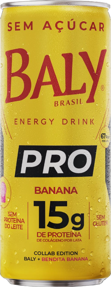 Energetico Baly Banana Pro Zero Acucar 250ml