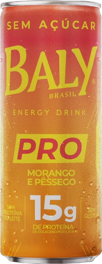 Energetico Baly Morango E Pessego Pro Zero Acucar 250ml