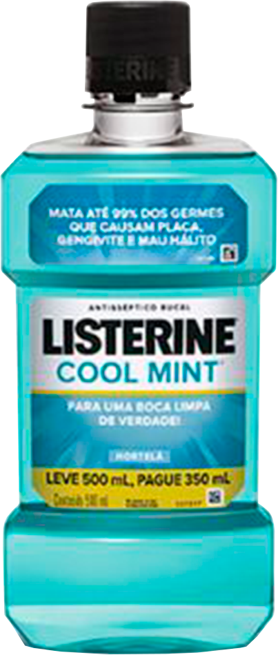Enxaguante Bucal Listerine Cool Mint Lv 500ml Pg350ml
