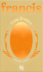Sabonete Barra Francis Classico Branco Rosa Branca 90gr