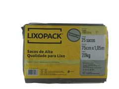 Saco De Lixo Lixopack Preto Reforcado 10x25x100l