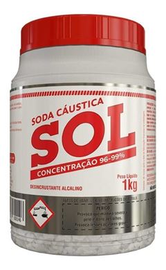 Soda Caustica Sol Pote 1kg