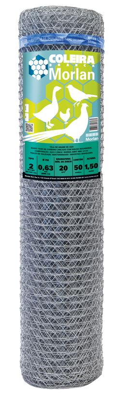 Tela Galinheiro F-23 Morlan 1,50x50m