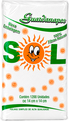 Guardanapo Sol 14x14cm 1200fls
