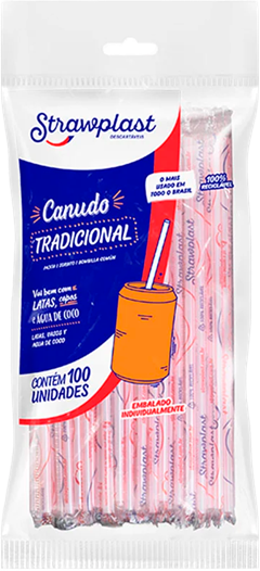 Canudo Strawplast Sachet 5,5mm 100un